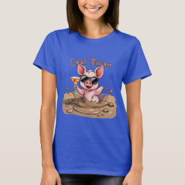 "Cool Bacon" Biggetje in Zonnebril T-shirt