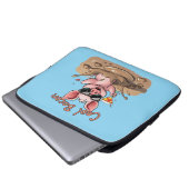 "Cool Bacon" Biggetje met zonnebril Laptop Sleeve (Voorkant onderkant)