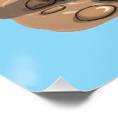 "Cool Bacon" Biggetje met zonnebril Perfect Poster (Hoek)