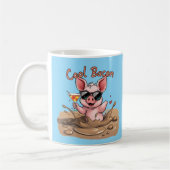 "Cool Bacon" Piglet in Sunglasses Koffiemok (Links)