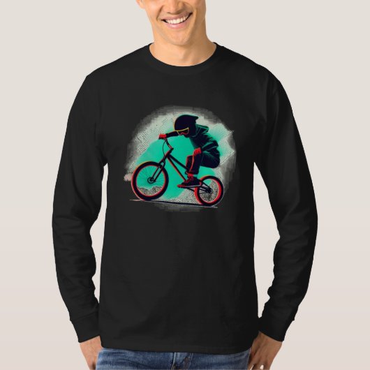Cool bad Biker Kid T-shirt (Voorkant)