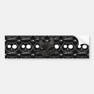 Cool Bad Kat Skulls Gothic Bumpersticker