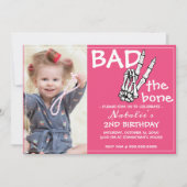 Cool Bad Two Het Bone Halloween 2e Verjaardagsfees Kaart (Voorkant)