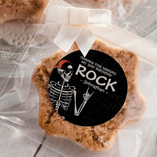 Cool Bad Two Het Bone Halloween 2e Verjaardagsfees Ronde Sticker