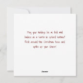 Cool Badass Santa - Spiked Eggnog Spiked Outfit Feestdagenkaart (Achterkant)