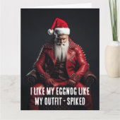 Cool Badass Sinterklaas - Spiked Eggnog Spiked Out Kaart (Voorkant)