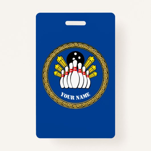 COOL! Badge -Bowling- Aangepaste Bowler - Naam toe (Voorkant)