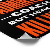 Cool Badminton Coach Funny Badminton Speler Humor Poster (Hoek)