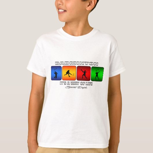 Cool Badminton Het is een manier van leven T-shirt (Voorkant)