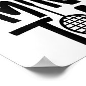 Cool Badminton Minimal Art, Badminton Shuttle &ver Poster (Hoek)