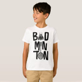 Cool Badminton Minimal Art, Badminton Shuttle &ver T-shirt (Voorkant volledig)