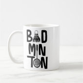 Cool Badminton Minimal Art Koffiemok (Links)