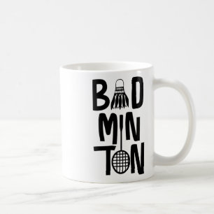 Cool Badminton Minimal Art Koffiemok