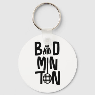 Cool Badminton Minimal Art Sleutelhanger