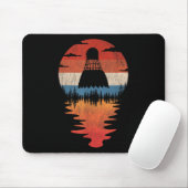 Cool Badminton Retro Sunset Style Muismat (Met muis)