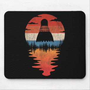 Cool Badminton Retro  Sunset Style Muismat