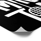 Cool Badminton Typografie met Badminton Shuttle & Poster (Hoek)