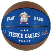 Cool Bald Eagle, de Amerikaanse vlag, Star Basketbal (Voorkant)