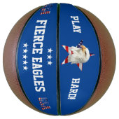 Cool Bald Eagle, de Amerikaanse vlag, Star Basketbal (Verticaal)
