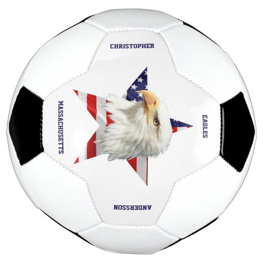 Cool Bald Eagle, de Amerikaanse vlag, Star Voetbal (Gedraaid)