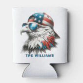 Cool Bald Eagle op 4 juli Blikjeskoeler (Achterkant)
