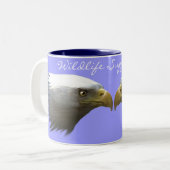 Cool Bald Eagle Wildlife Collectie Tweekleurige Koffiemok (Voorkant links)