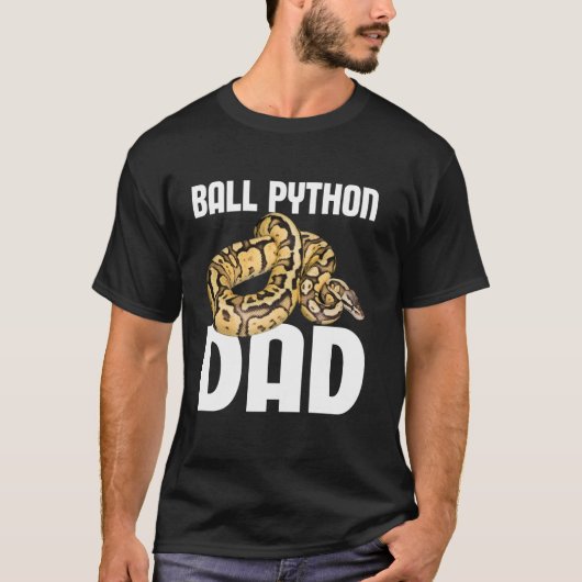 Cool Ball Python-ontwerp voor vader mannen slang m T-shirt (Voorkant)