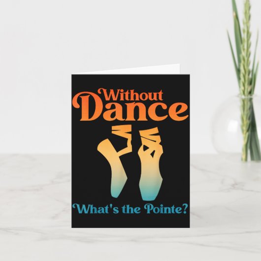 Cool Ballet Art For Women Girls Ballet Dancer Reci Kaart (Voorkant)