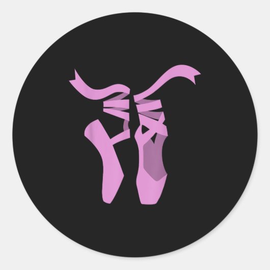 Cool Ballet Art For Women Girls Mom Ballerina Ball Ronde Sticker (Voorkant)