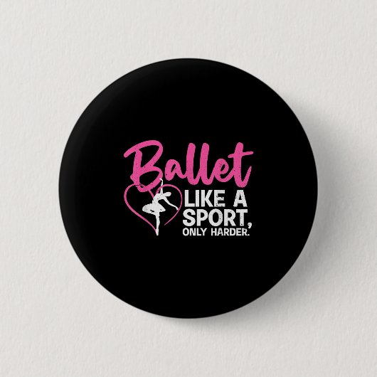 Cool Ballet Dance Art voor Vrouwen Mannen Balletda Ronde Button 5,7 Cm (Voorkant)