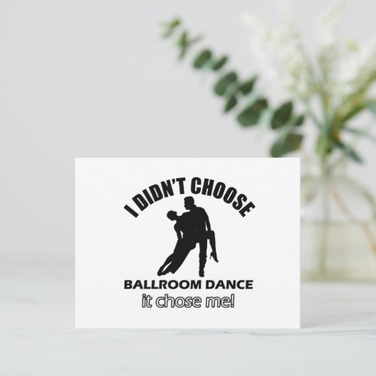 Cool ballroom dans design briefkaart (Staand voorkant)