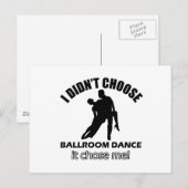 Cool ballroom dans design briefkaart (Voorkant / Achterkant)