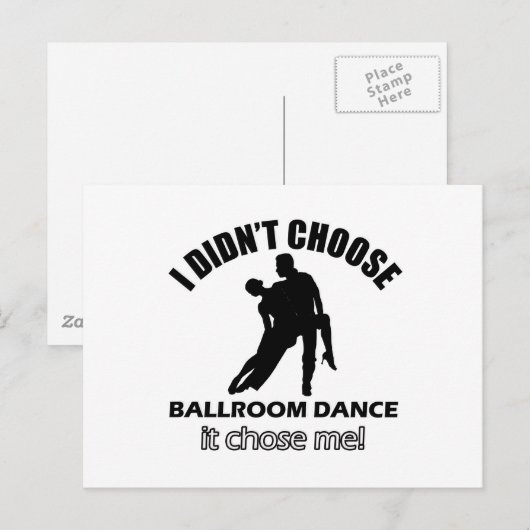 Cool ballroom dans design briefkaart (Voorkant / Achterkant)