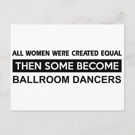 Cool Ballroom Dansende design Briefkaart (Voorkant)