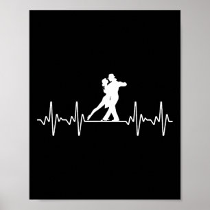 Cool Ballroom Design voor mannen Vrouwen Dansen Ba Poster