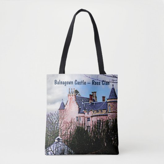 Cool Balnagown Castle, Scottish Ross Clan Tote Bag (Voorkant)