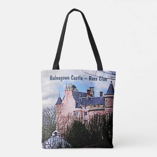 Cool Balnagown Castle, Scottish Ross Clan Tote Bag (Achterkant)