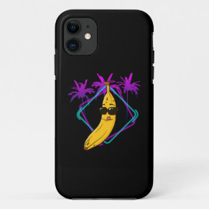 Cool banaan party retro Case-Mate iPhone case
