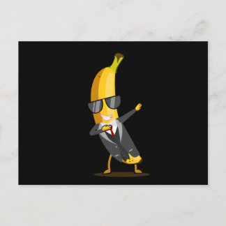 Cool Banana with Suit - Dab Funny Dansling Fruit Briefkaart