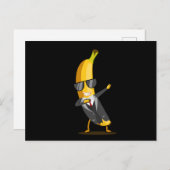 Cool Banana with Suit - Dab Funny Dansling Fruit Briefkaart (Voorkant / Achterkant)