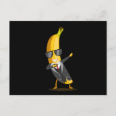 Cool Banana with Suit - Dab Funny Dansling Fruit Briefkaart (Voorkant)