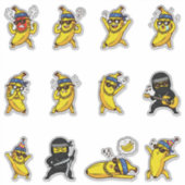 Cool Bananen Tattoo Emoji Sticker Pack (Voorkant)