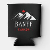 Cool Banff Canada Mountains esdoornblad donkere kl Blikjeskoeler (Voorkant)