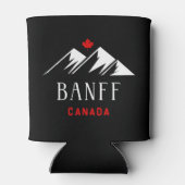 Cool Banff Canada Mountains esdoornblad donkere kl Blikjeskoeler (Achterkant)