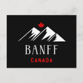 Cool Banff Canada Mountains esdoornblad donkere kl Briefkaart (Voorkant)