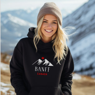 Cool Banff Canada Mountains esdoornblad donkere kl Hoodie