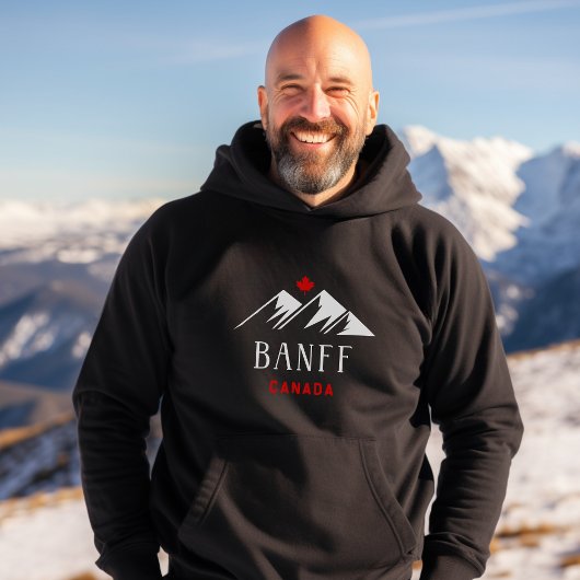 Cool Banff Canada Mountains esdoornblad donkere kl Hoodie