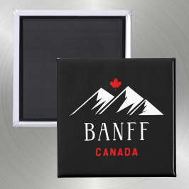 Cool Banff Canada Mountains esdoornblad donkere kl Magneet