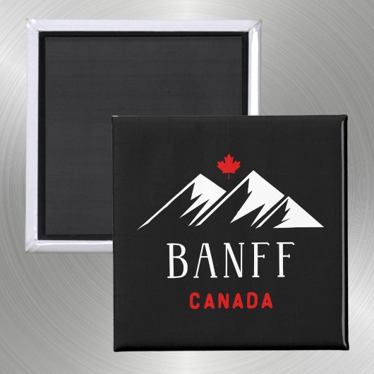 Cool Banff Canada Mountains esdoornblad donkere kl Magneet