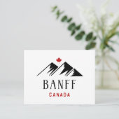Cool Banff Canada Mountains esdoornblad licht-kleu Briefkaart (Staand voorkant)